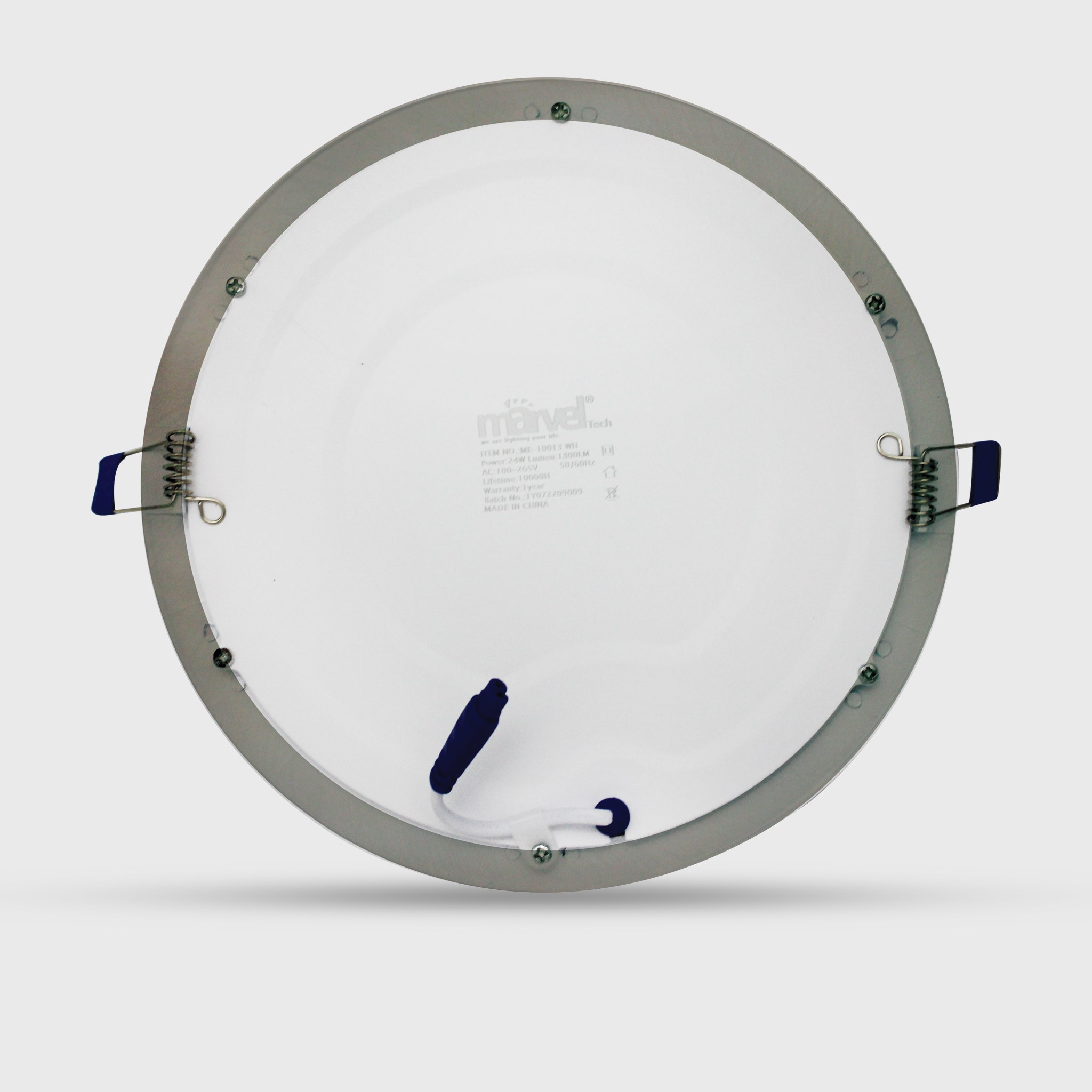 ME-10129 Slim Panel Light-Round 3W WH [Chrome Frame]