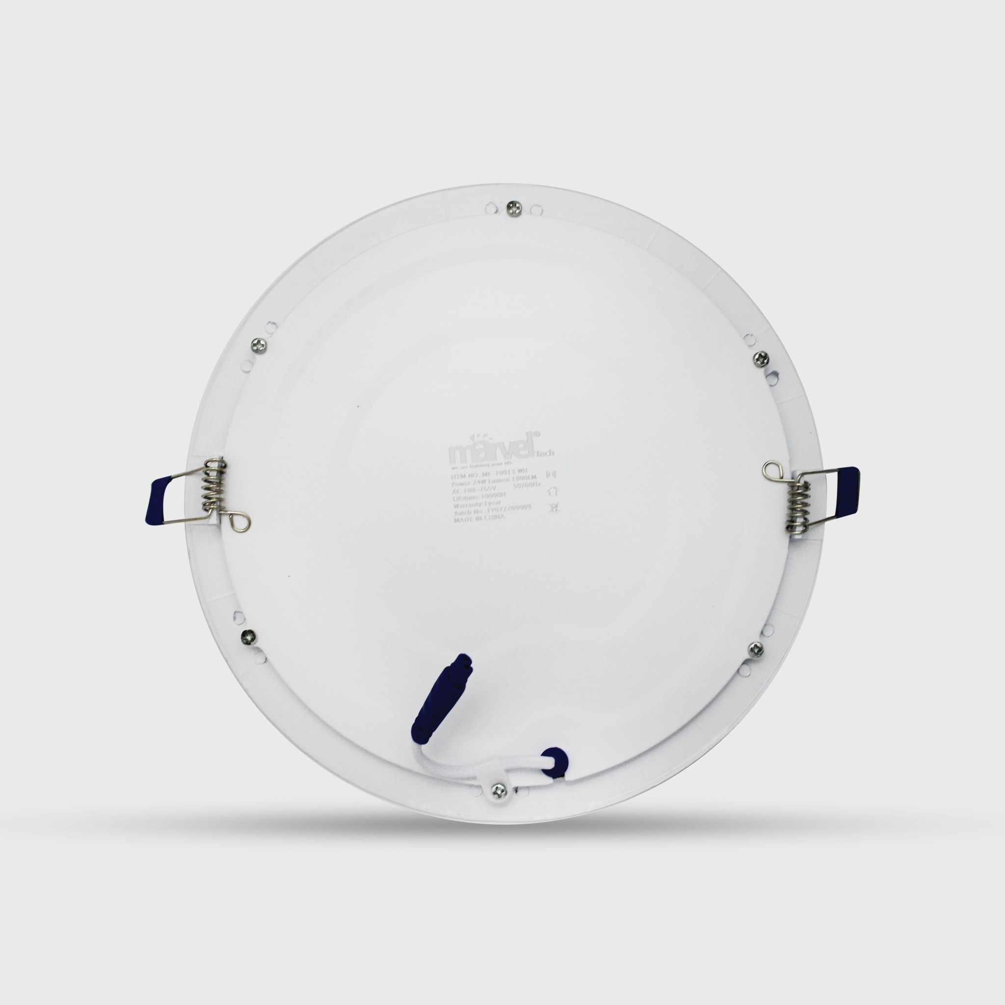 ME-10002 Slim Panel Light-Round 3W WW [White Frame]